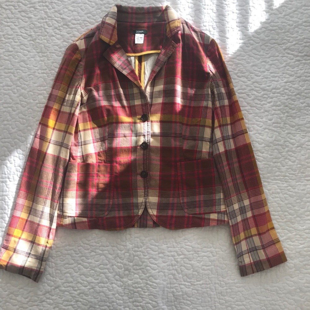 J. Crew plaid blazer